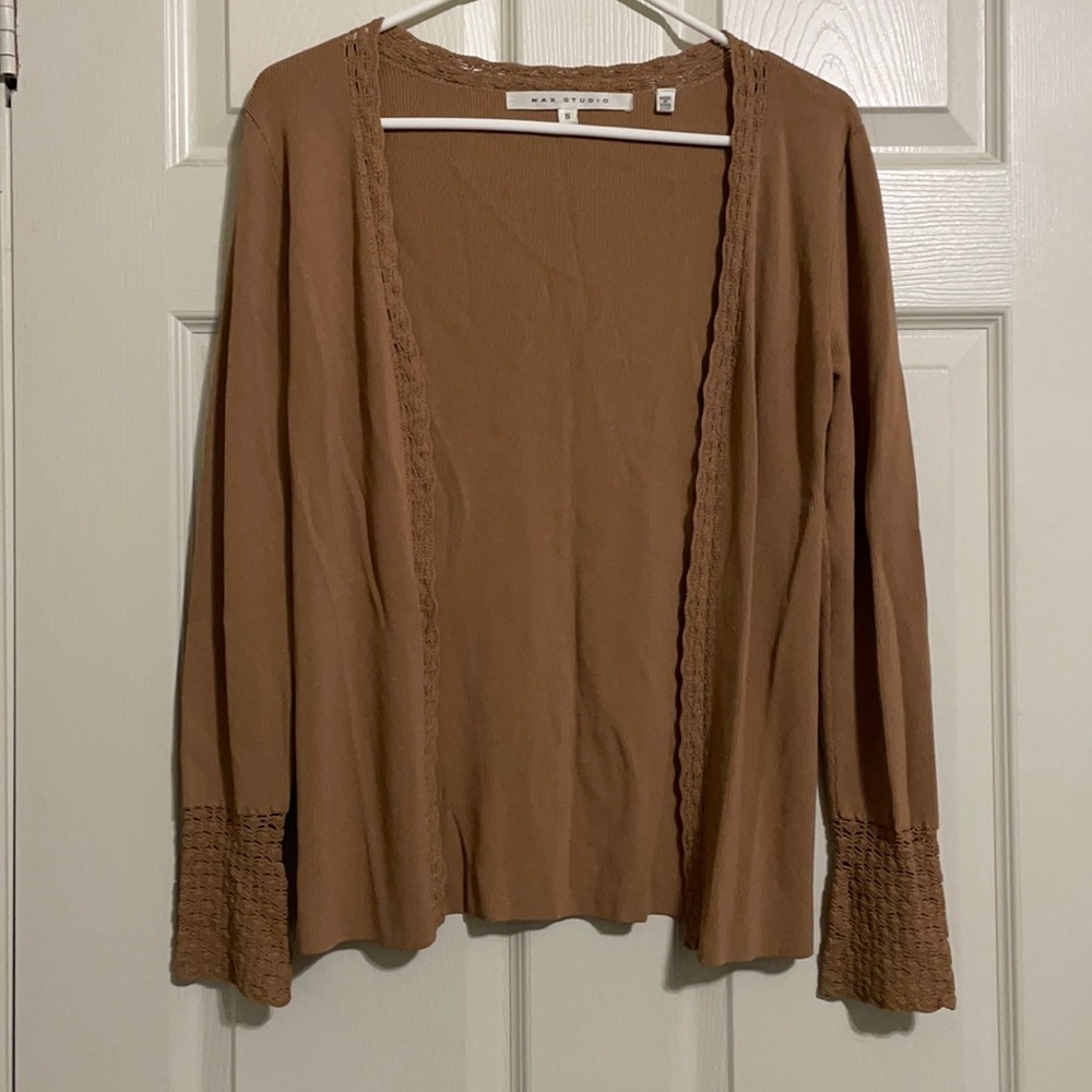 Tan cardigan thick material